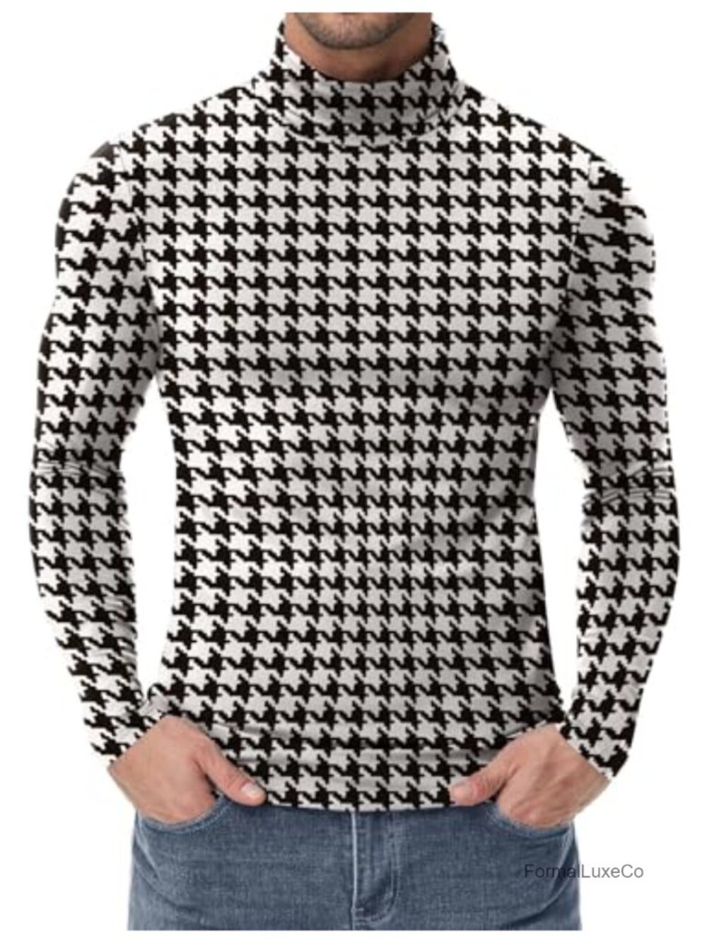 Men's Fleece Lined Thermal Turtleneck Slim Fit Long Sleeve Pullover Sweater
